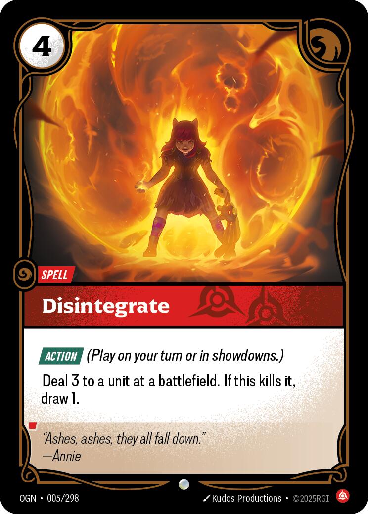 Riftbound: League of Legends Trading Card Game: Disintegrate card image