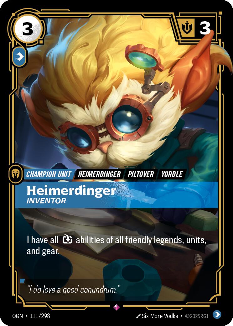Riftbound: League of Legends Trading Card Game: Heimerdinger - Inventor card image