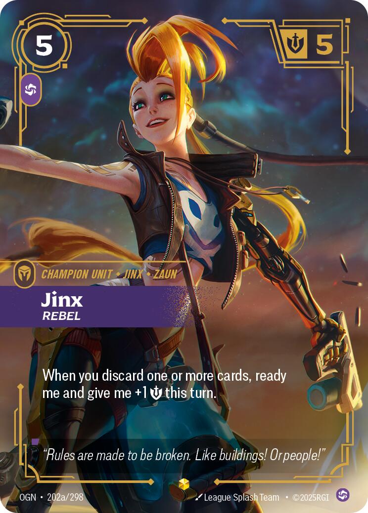 Riftbound: League of Legends Trading Card Game: Jinx - Rebel (Alternate Art) card image