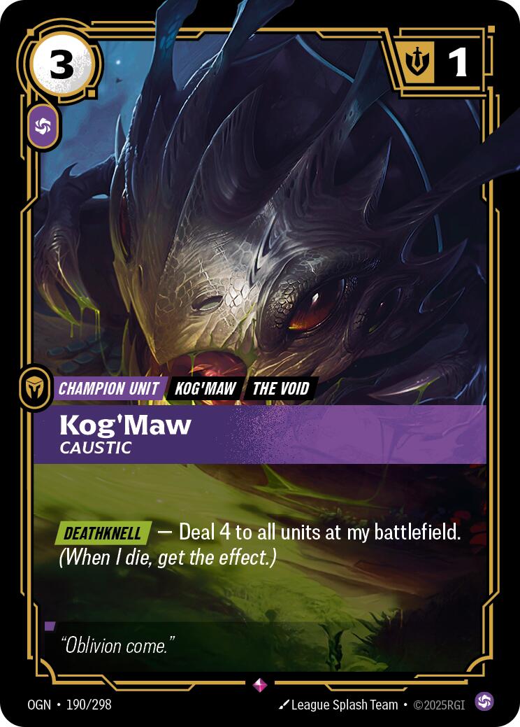 Riftbound: League of Legends Trading Card Game: Kog'Maw - Caustic card image