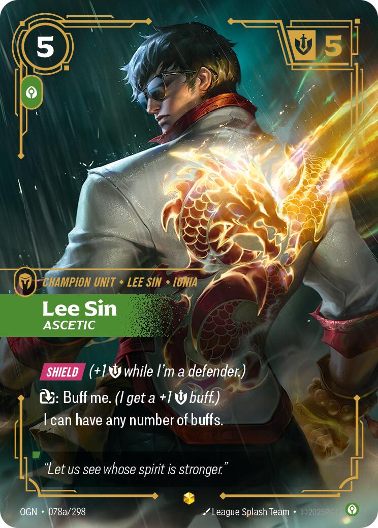 Riftbound: League of Legends Trading Card Game: Lee Sin - Ascetic (Alternate Art) card image