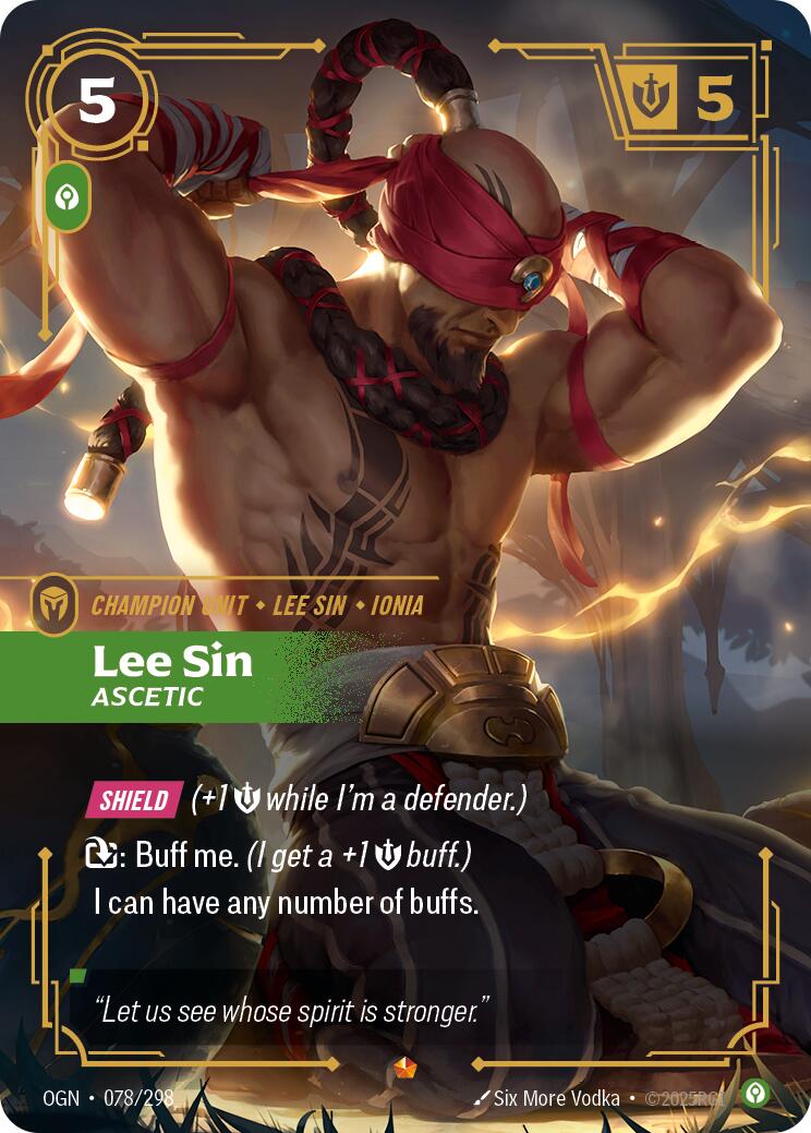 Riftbound: League of Legends Trading Card Game: Lee Sin - Ascetic card image
