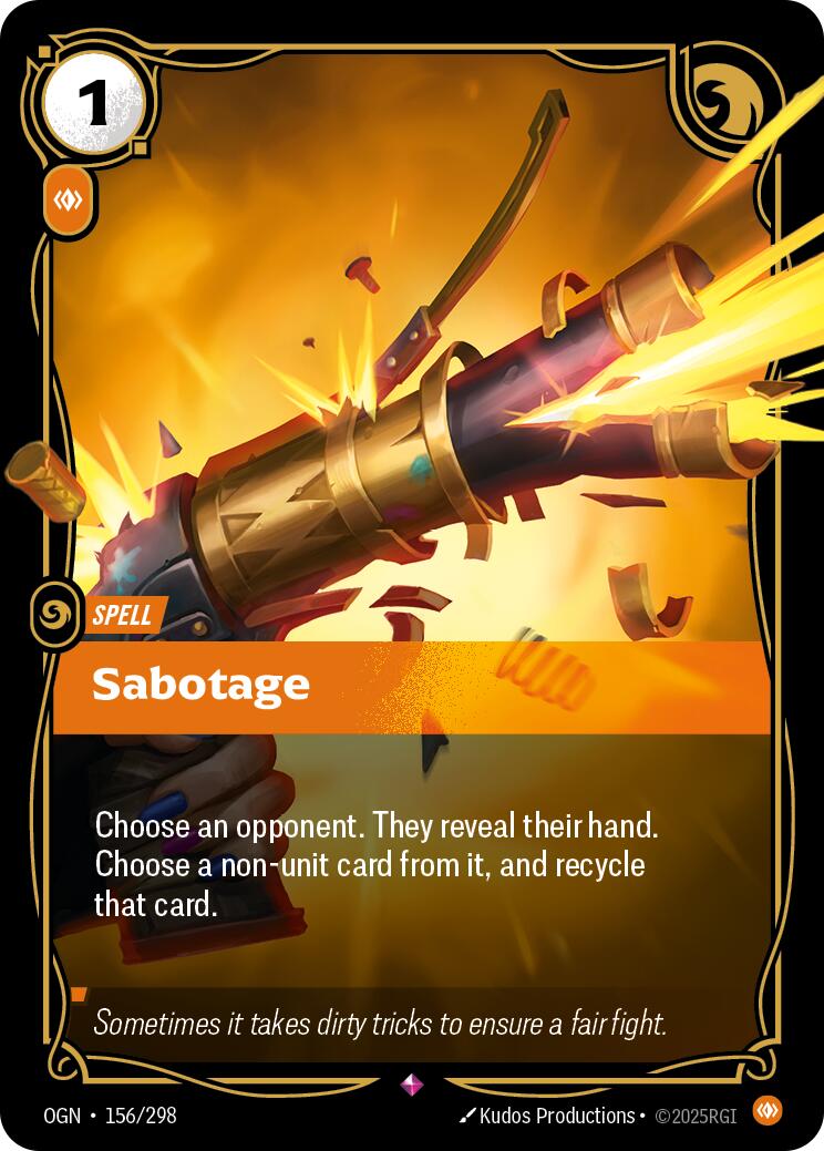 Riftbound: League of Legends Trading Card Game: Sabotage card image