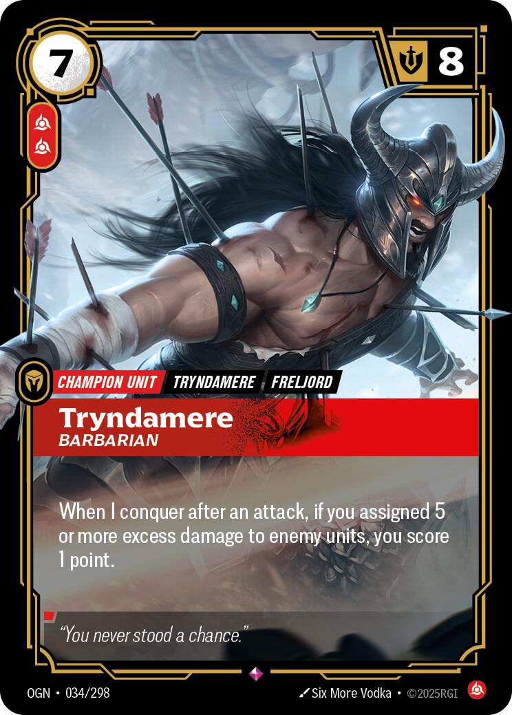Riftbound: League of Legends Trading Card Game: Tryndamere - Barbarian card image