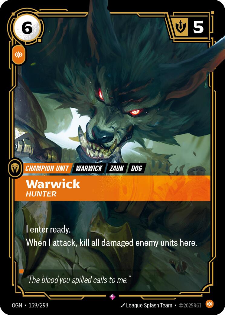 Riftbound: League of Legends Trading Card Game: Warwick - Hunter card image