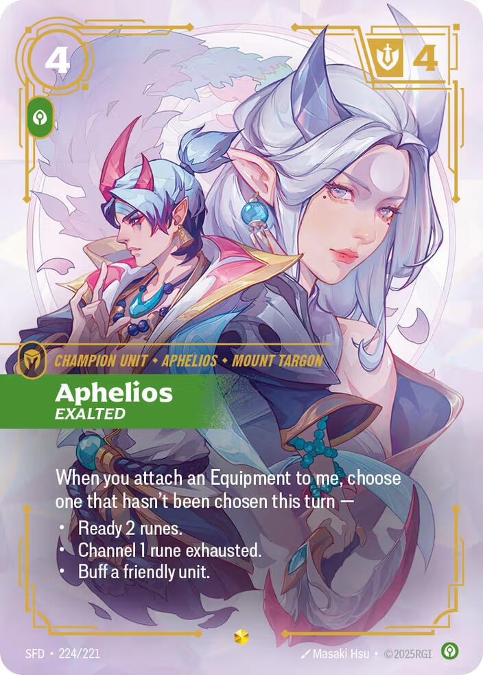 Riftbound: League of Legends Trading Card Game: Aphelios - Exalted (Overnumbered) card image