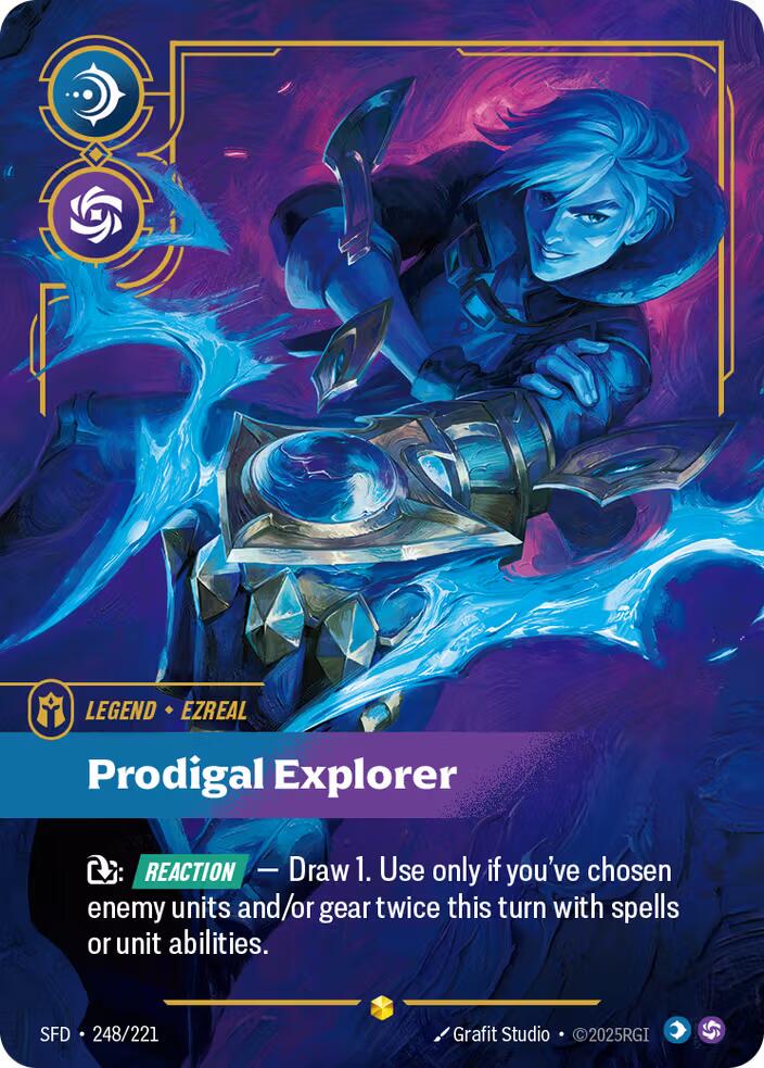 Riftbound: League of Legends Trading Card Game: Ezreal - Prodigal Explorer (Overnumbered) card image