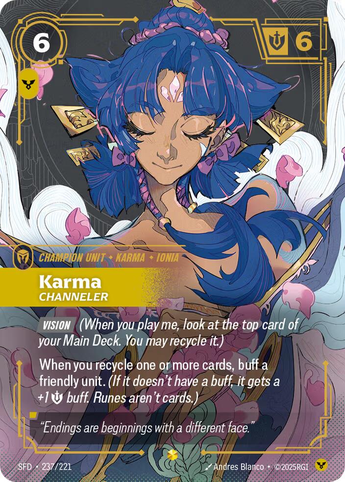 Riftbound: League of Legends Trading Card Game: Karma - Channeler (Overnumbered) card image