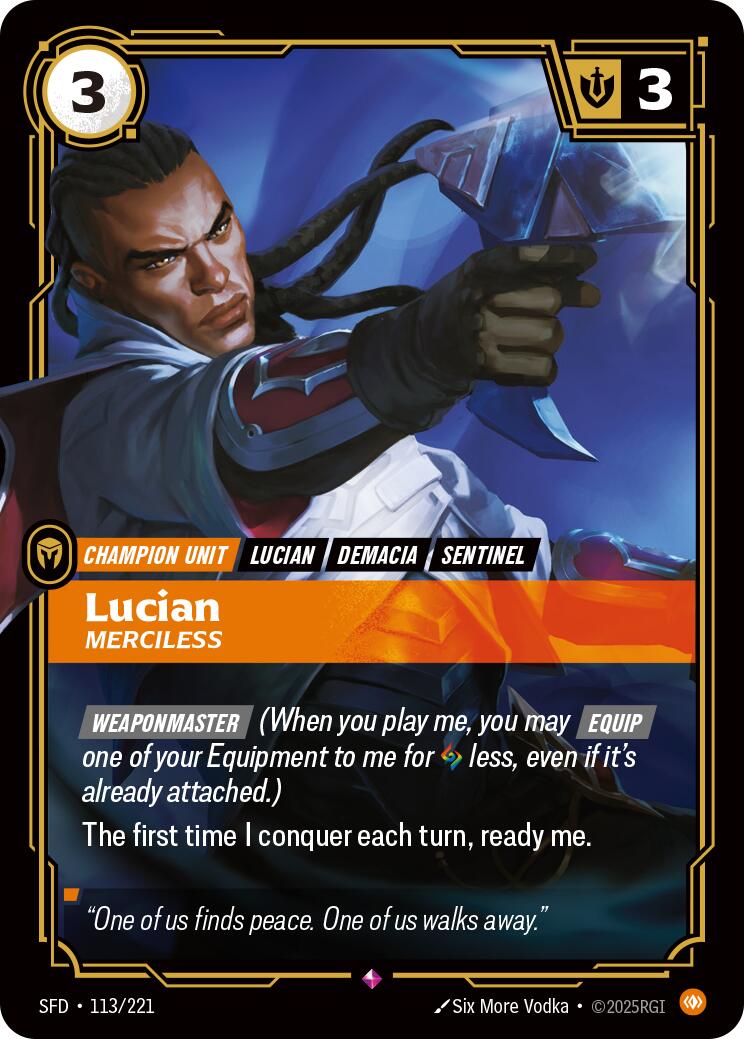 Riftbound: League of Legends Trading Card Game: Lucian - Merciless card image
