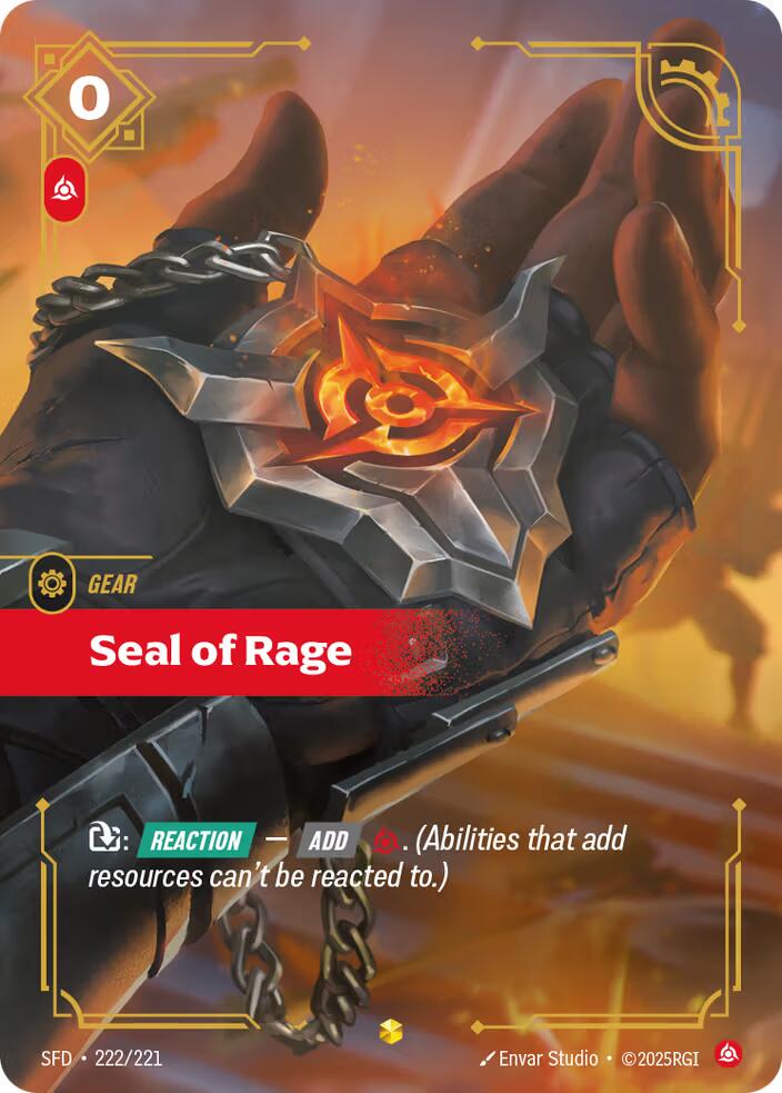 Riftbound: League of Legends Trading Card Game: Seal of Rage (Overnumbered) card image