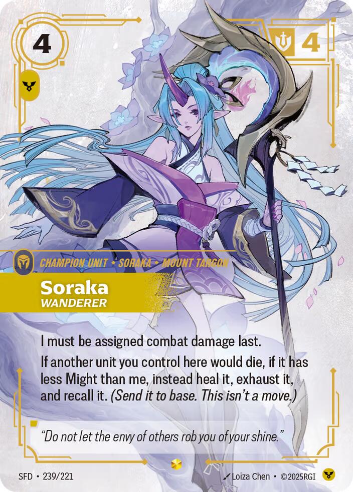 Riftbound: League of Legends Trading Card Game: Soraka - Wanderer (Overnumbered) card image