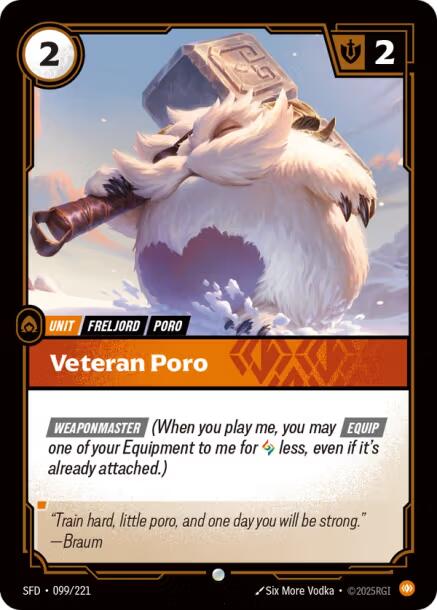 Riftbound: League of Legends Trading Card Game: Veteran Poro card image