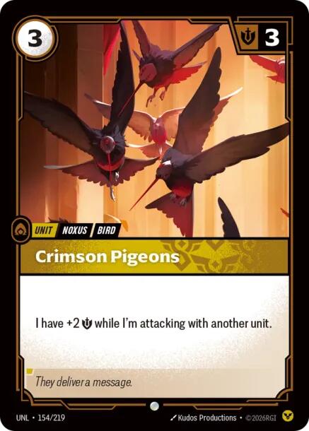 Riftbound: League of Legends Trading Card Game: Crimson Pigeons card image