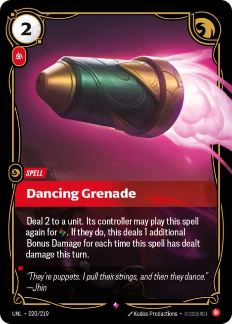 Riftbound: League of Legends Trading Card Game: Dancing Grenade card image