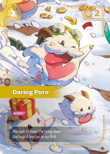Riftbound: League of Legends Trading Card Game: Daring Poro (Overnumbered) card image