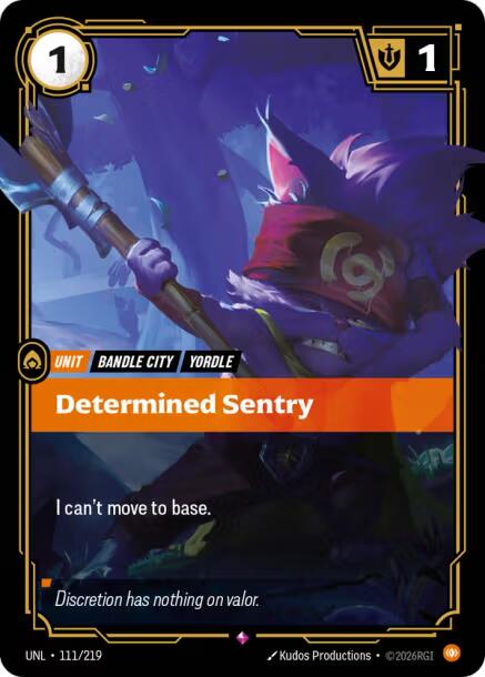 Riftbound: League of Legends Trading Card Game: Determined Sentry card image