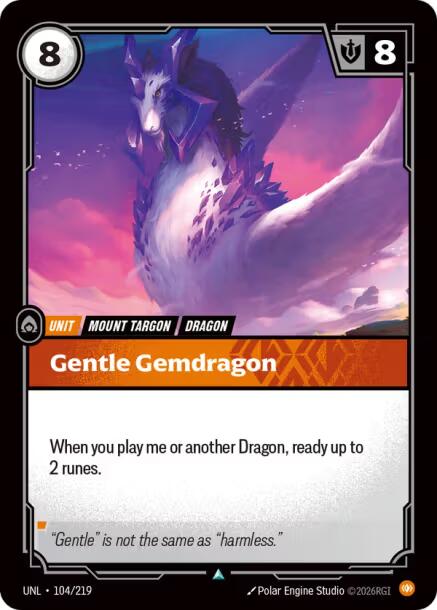 Riftbound: League of Legends Trading Card Game: Gentle Gemdragon card image