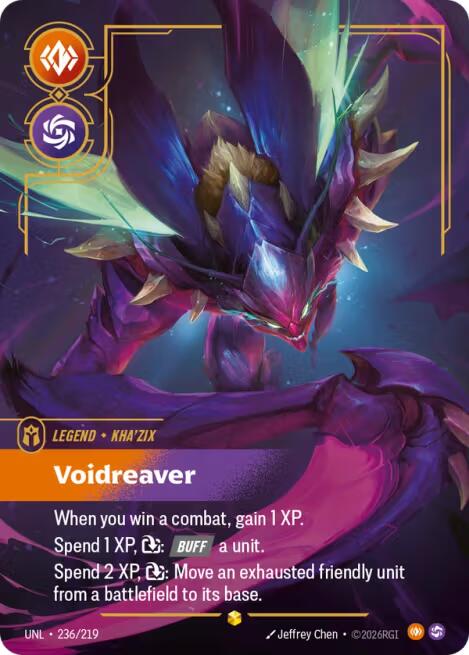 Riftbound: League of Legends Trading Card Game: Kha'Zix - Voidreaver (Overnumbered) card image
