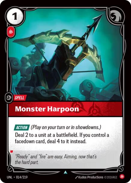 Riftbound: League of Legends Trading Card Game: Monster Harpoon card image