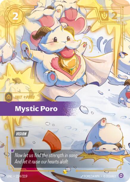 Riftbound: League of Legends Trading Card Game: Mystic Poro (Overnumbered) card image