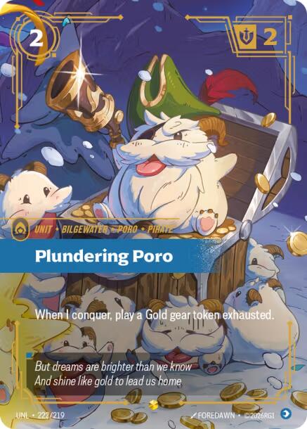 Riftbound: League of Legends Trading Card Game: Plundering Poro (Overnumbered) card image