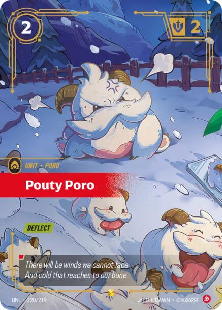Riftbound: League of Legends Trading Card Game: Pouty Poro (Overnumbered) card image
