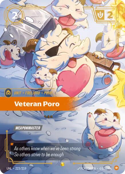 Riftbound: League of Legends Trading Card Game: Veteran Poro (Overnumbered) card image