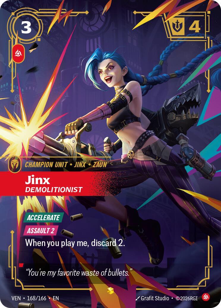 Riftbound: League of Legends Trading Card Game: Jinx - Demolitionist (Overnumbered) card image
