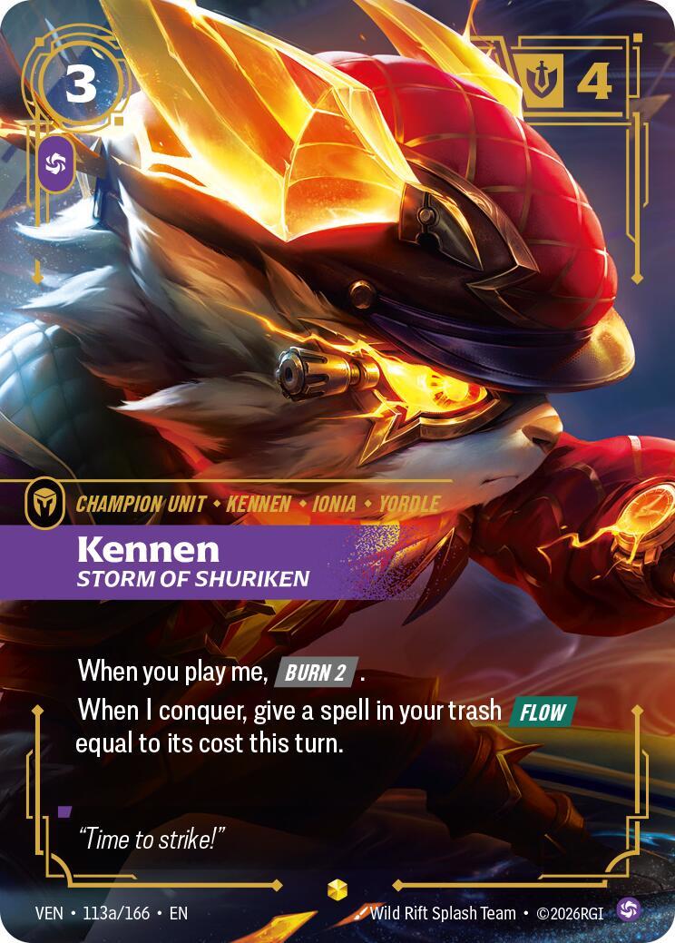 Riftbound: League of Legends Trading Card Game: Kennen - Storm of Shuriken (Alternate Art) card image