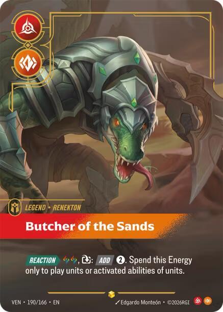 Riftbound: League of Legends Trading Card Game: Renekton - Butcher of the Sands (Overnumbered) card image
