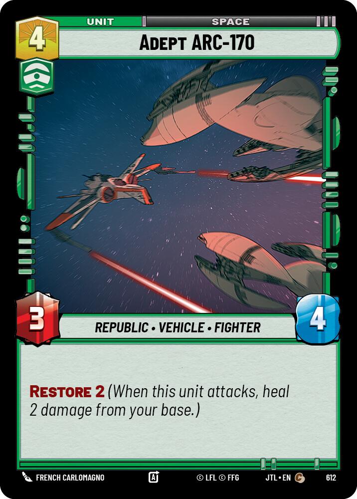 Star Wars: Unlimited: Adept ARC-170 (Foil) card image