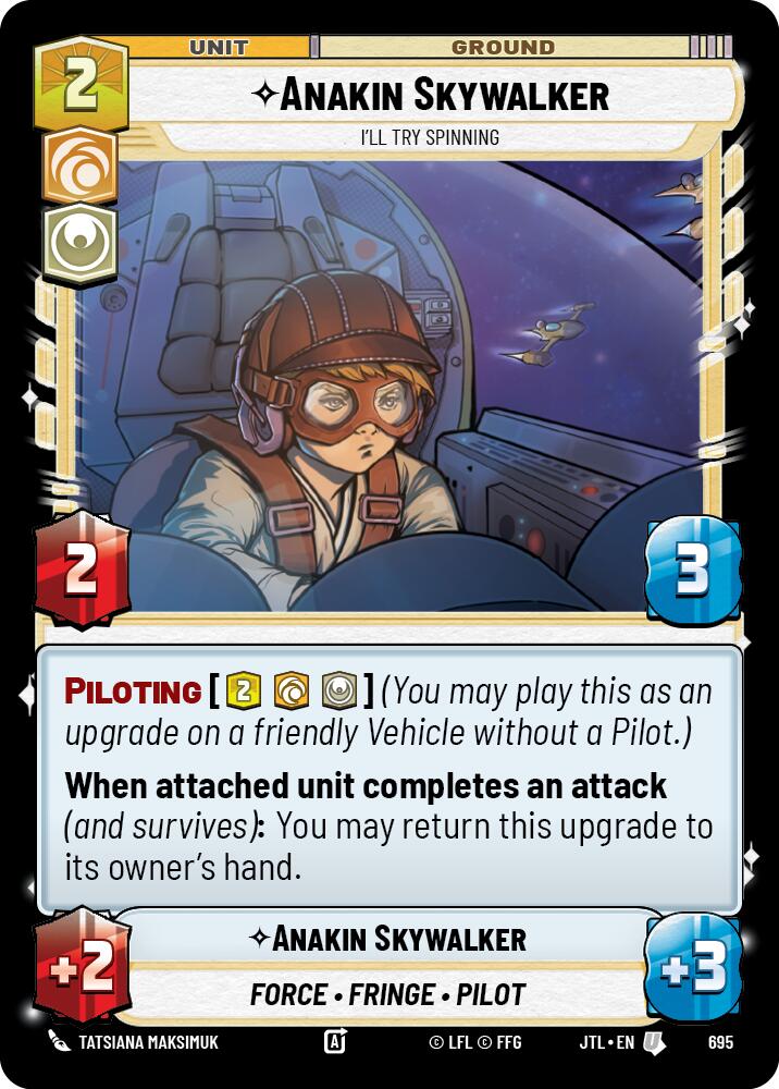 Star Wars: Unlimited: Anakin Skywalker - I'll Try Spinning (Foil) card image