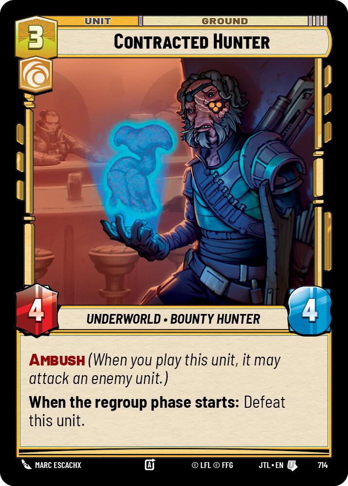 Star Wars: Unlimited: Contracted Hunter (Foil) card image