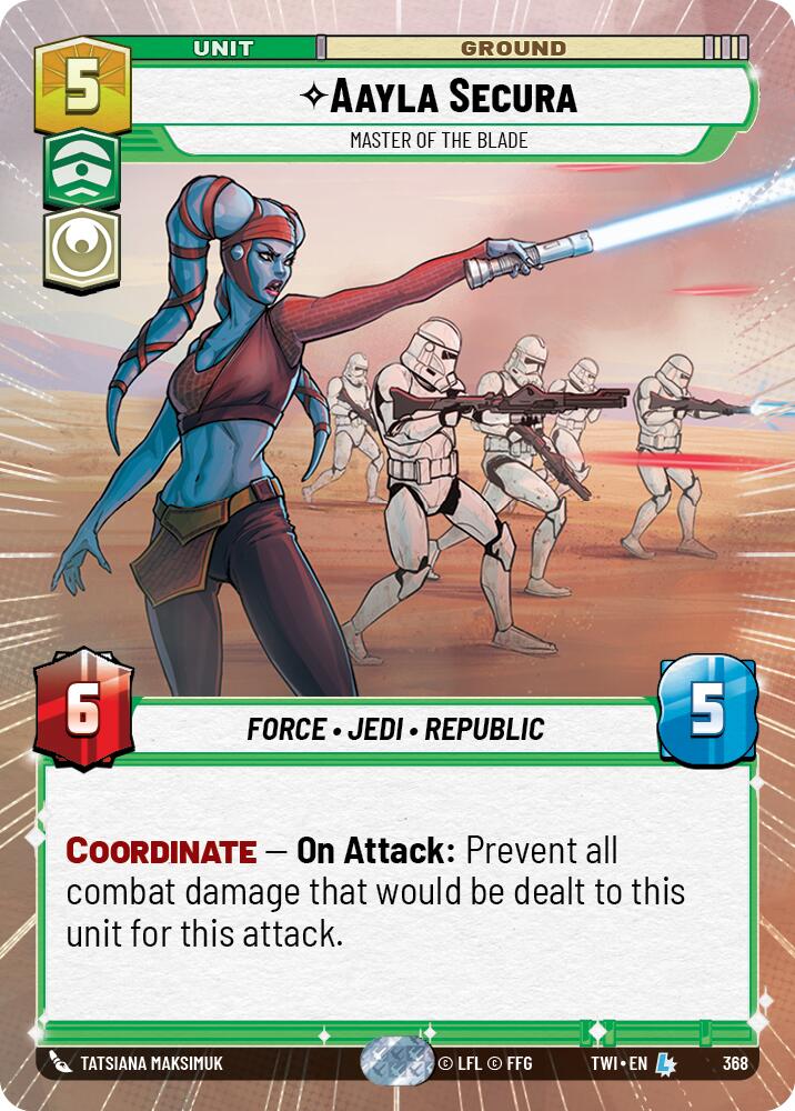Star Wars: Unlimited: Aayla Secura - Master of the Blade (Hyperspace) card image