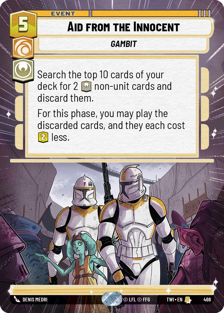 Star Wars: Unlimited: Aid from the Innocent (Hyperspace) card image