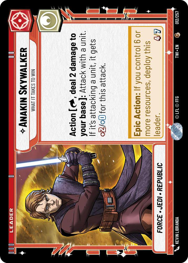 Star Wars: Unlimited: Anakin Skywalker - What it Takes to Win card image