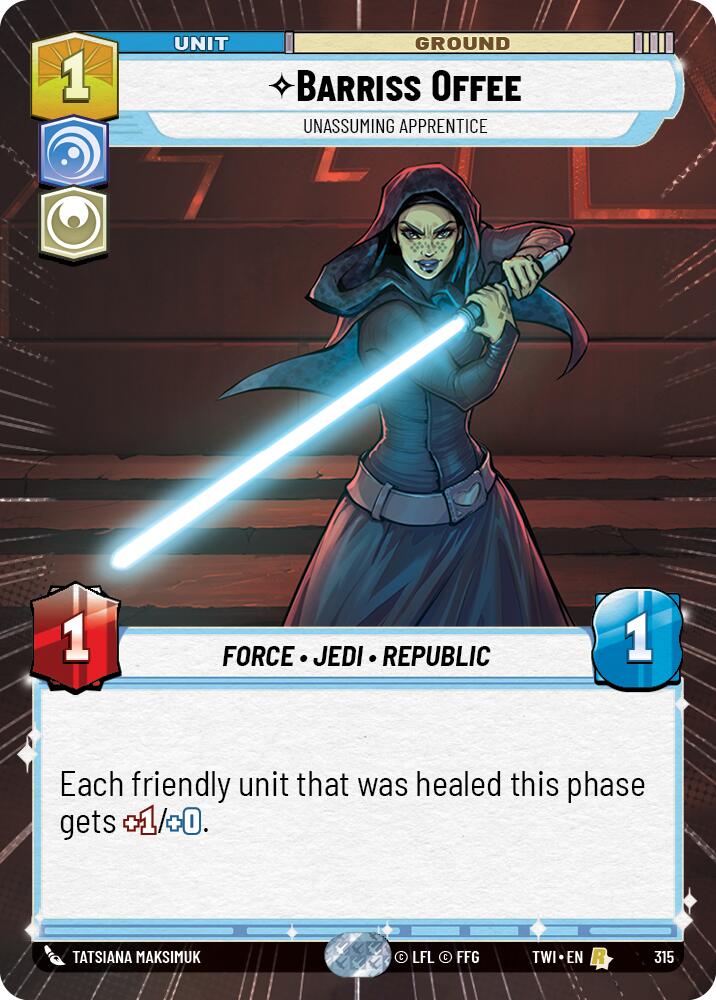 Star Wars: Unlimited: Barriss Offee - Unassuming Apprentice (Hyperspace) card image