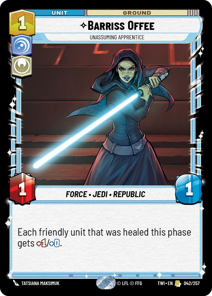 Star Wars: Unlimited: Barriss Offee - Unassuming Apprentice card image