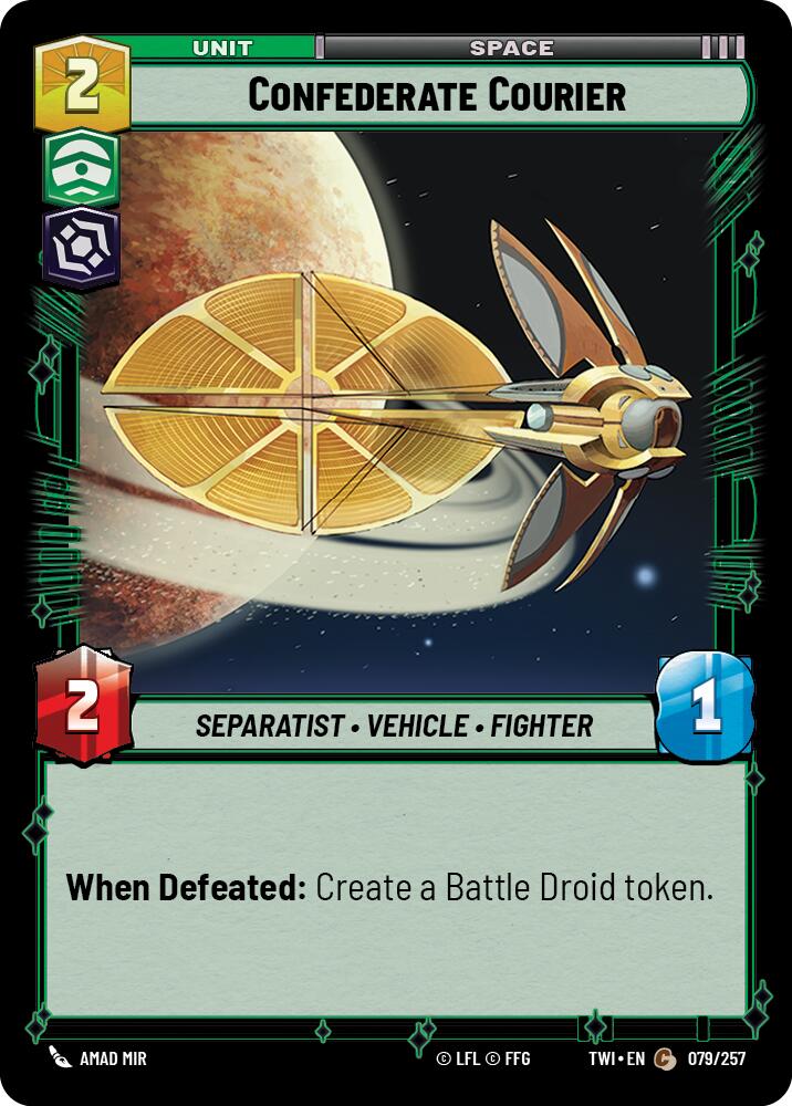 Star Wars: Unlimited: Confederate Courier card image
