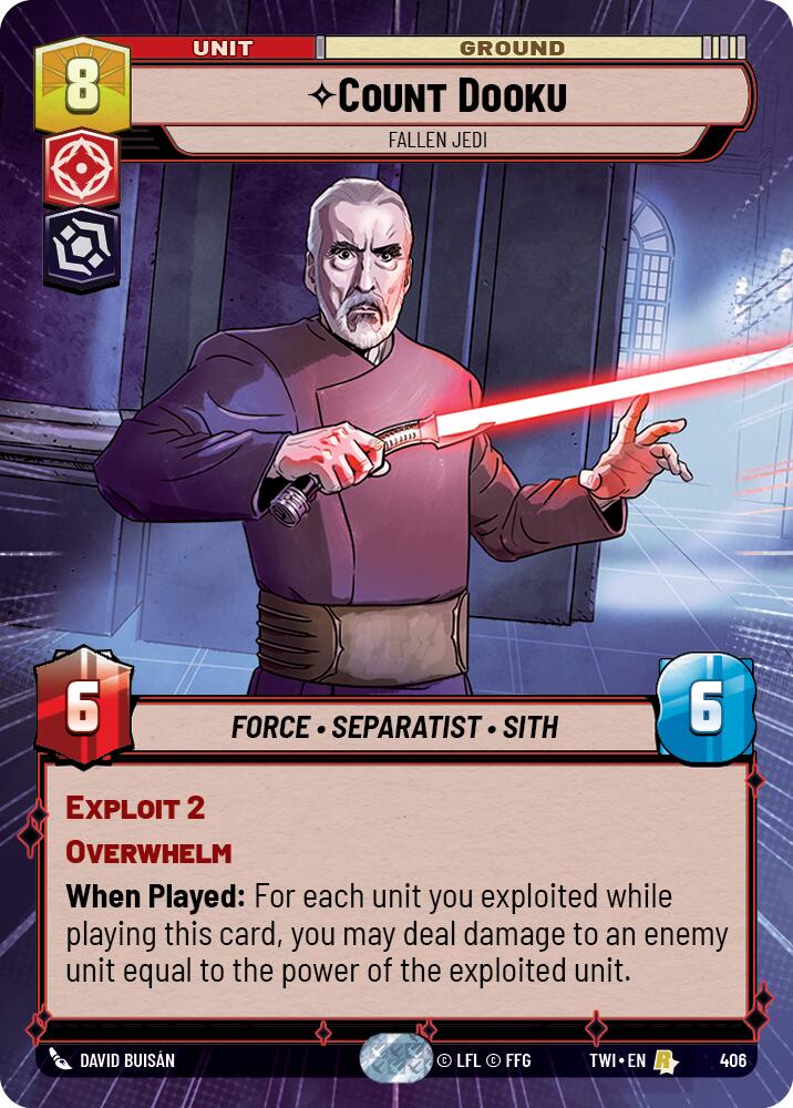 Star Wars: Unlimited: Count Dooku - Fallen Jedi (Hyperspace) card image
