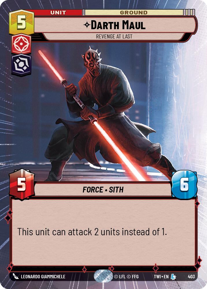 Star Wars: Unlimited: Darth Maul - Revenge At Last (Hyperspace) card image