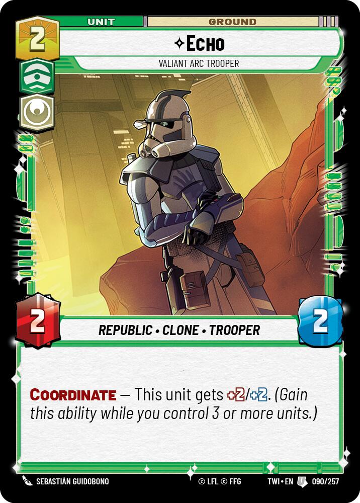 Star Wars: Unlimited: Echo - Valiant Arc Trooper card image