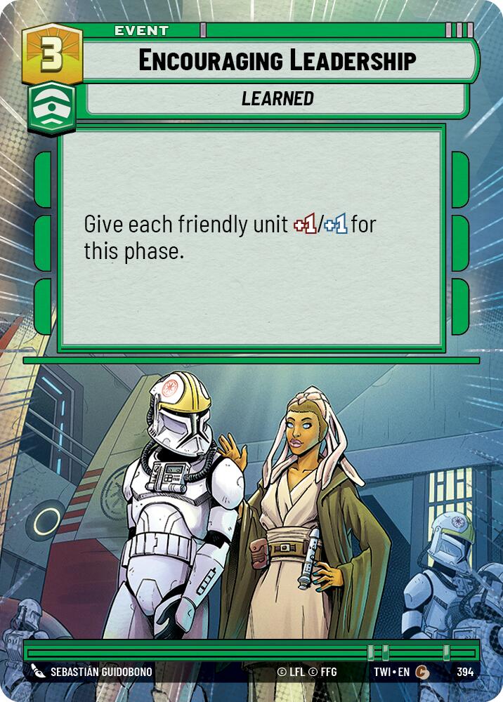 Star Wars: Unlimited: Encouraging Leadership (Hyperspace) card image