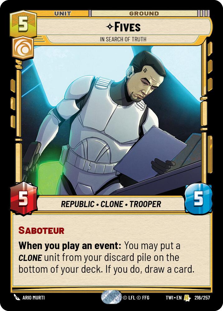 Star Wars: Unlimited: Fives - In Search of Truth card image