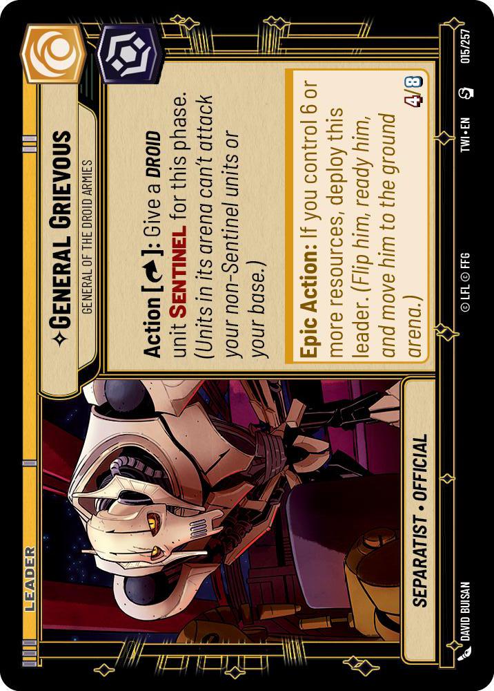 Star Wars: Unlimited: General Grievous - General of the Droid Armies card image