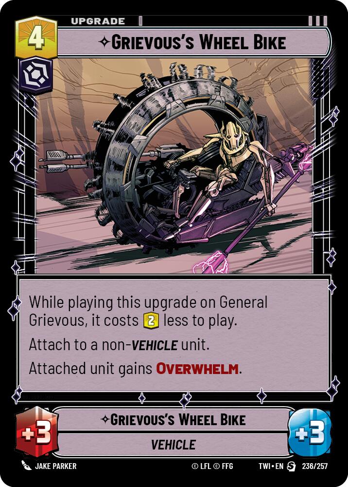 Star Wars: Unlimited: Grievous's Wheel Bike card image