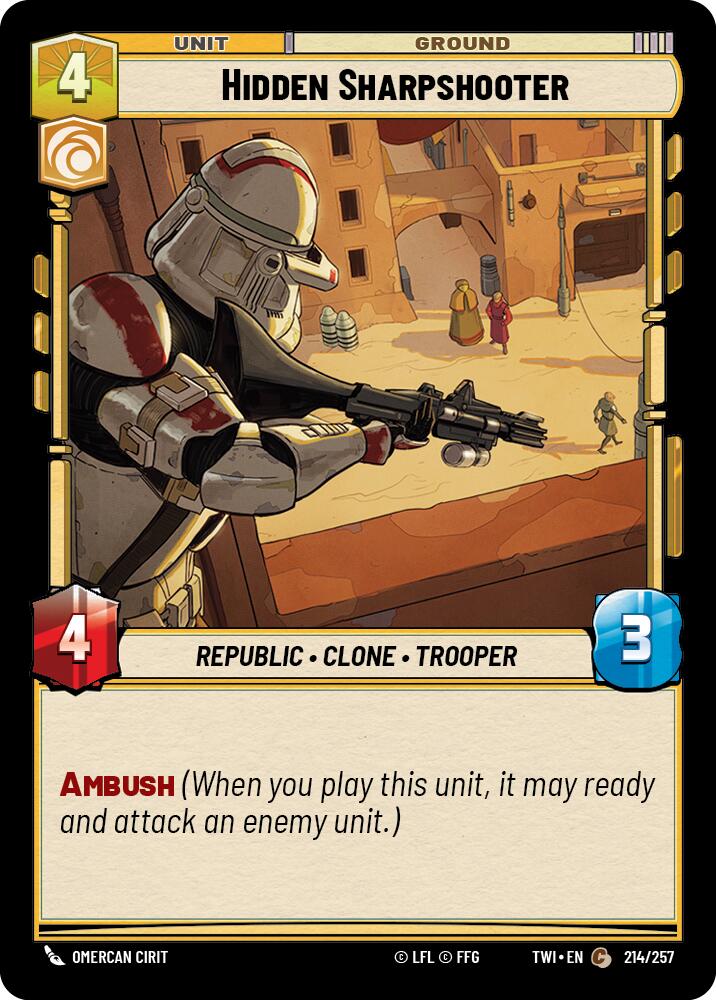 Star Wars: Unlimited: Hidden Sharpshooter card image