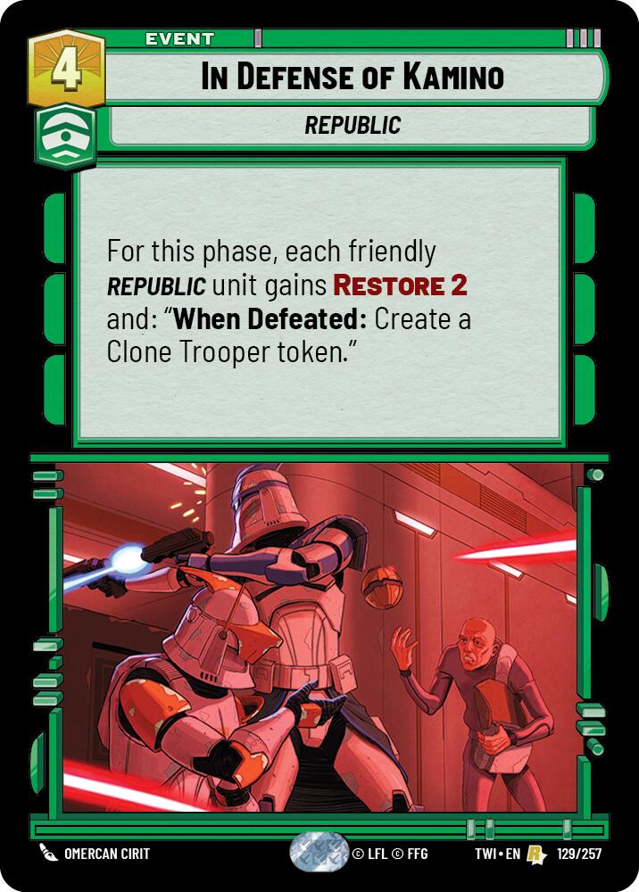 Star Wars: Unlimited: In Defense of Kamino card image