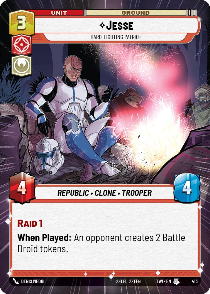 Star Wars: Unlimited: Jesse - Hard-Fighting Patriot (Hyperspace) card image