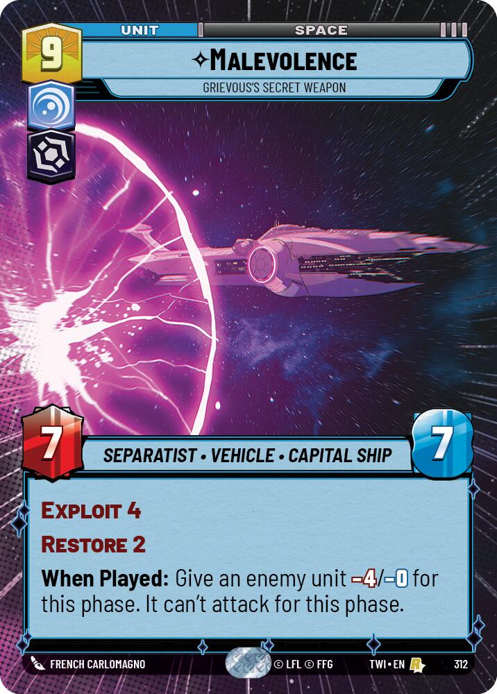 Star Wars: Unlimited: Malevolence - Grievous's Secret Weapon (Hyperspace) card image